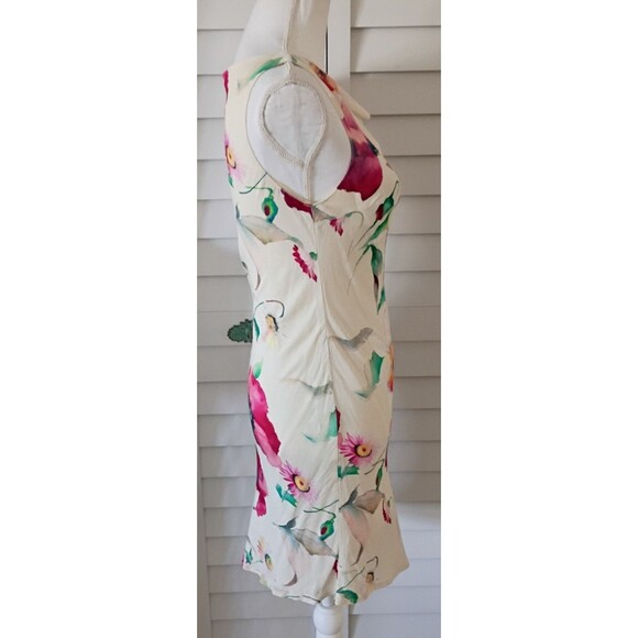 United Colors of Benetton Italy Floral Sleeveless Dress Scoop Neck XS - Picture 4 of 8